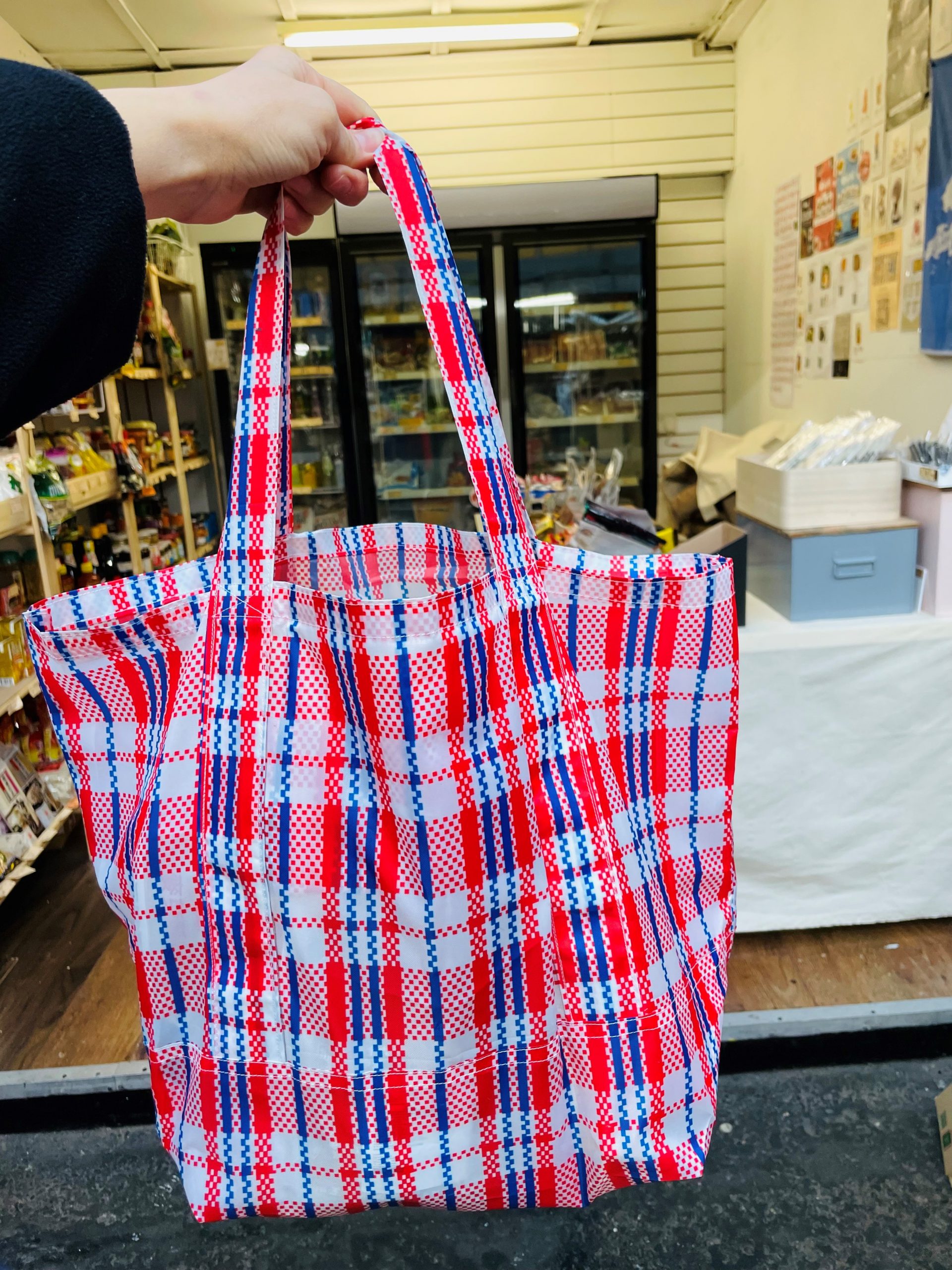 Hong Kong Style Red-white-blue shopping bag 香港製造紅白藍購物袋
